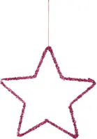House of Seasons metalen kerst ornament ster 25cm fuchsia kopen?
