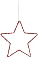 House of Seasons metalen kerst ornament ster 25cm rood kopen?