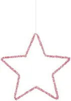 House of Seasons metalen kerst ornament ster 25cm roze kopen?