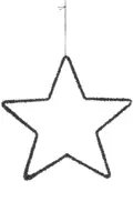 House of Seasons metalen kerst ornament ster 25cm zwart kopen?