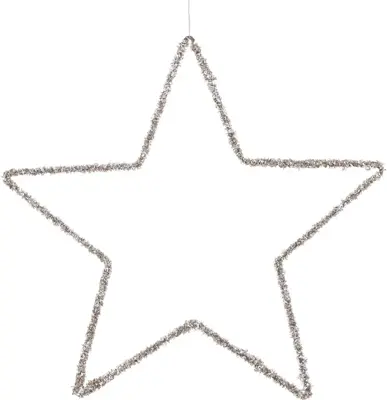 House of Seasons metalen kerst ornament ster 40cm champagne
