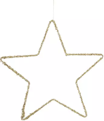 House of Seasons metalen kerst ornament ster 40cm goud 