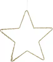 House of Seasons metalen kerst ornament ster 40cm goud 