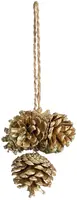House of Seasons natuurlijk kerst ornament dennenappel 20cm goud  kopen?