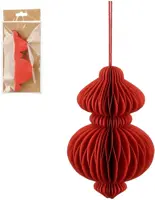 House of Seasons papieren kerst ornament finial 16cm rood kopen?