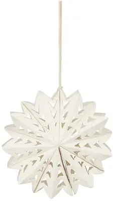 House of Seasons papieren kerst ornament sneeuwvlok 12cm wit