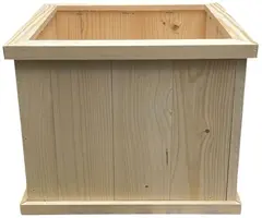 Houten Plantenbak Vierkant - L28.9x B28.9x H26 cm - afbeelding 2