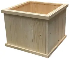 Houten Plantenbak Vierkant - L28.9x B28.9x H26 cm - afbeelding 3