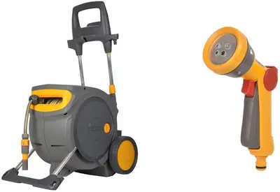 Hozelock Auto Reel Mobile – Slangenwagen met 35 m slang – Automatisch oprolsysteem - afbeelding 1