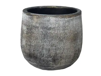 HS bloempot miami 23x21cm zwart cement