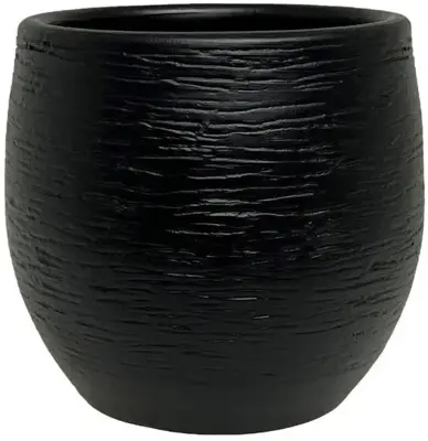 HS Osaka bloempot rond 28x26cm zwart