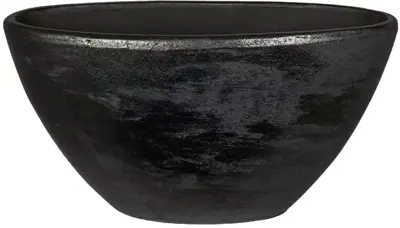 HS Palermo bloempot ovaal 52x22x26cm zwart