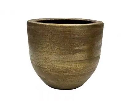 HS Potterie Alaska bloempot keramiek 33x31cm goud