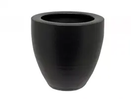 HS Potterie Athene bloempot keramiek 39x39cm zwart - afbeelding 1