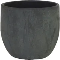 HS Potterie Avion bloempot keramiek 16x14cm antraciet kopen?