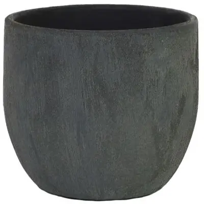HS Potterie Avion bloempot keramiek 35x32cm antraciet