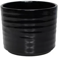 HS Potterie Berlin bloempot keramiek 14.5x12cm zwart - afbeelding 1