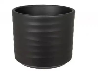 HS Potterie Berlin bloempot keramiek 16.5x14.5cm antraciet