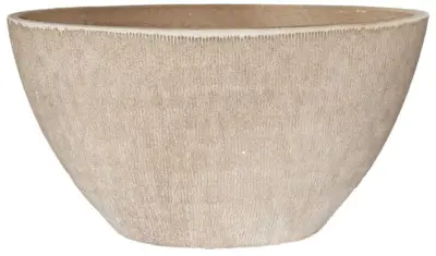 HS Potterie bloempot ovaal Miami 30x13x17cm creme