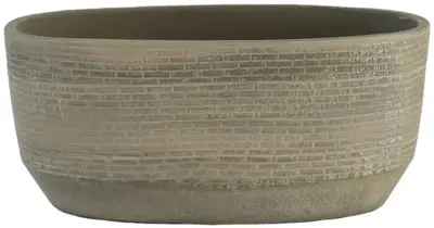 HS Potterie Delhi bloempot keramiek 15.5x0x14cm groen