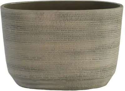 HS Potterie Delhi bloempot keramiek 16x0x23cm groen