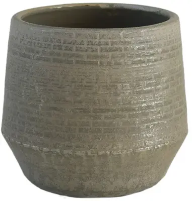 HS Potterie Delhi bloempot keramiek 16x14cm groen