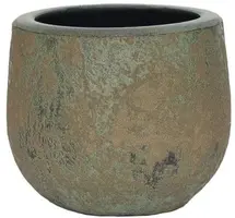 HS Potterie Ena bloempot keramiek 16x14cm groen - afbeelding 1
