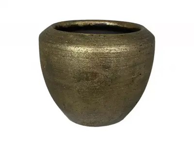 HS Potterie Kos bloempot keramiek 25x23cm goud