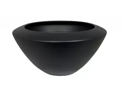 HS Potterie Kos bloempot keramiek 45x20cm zwart