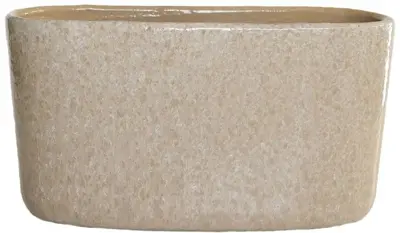HS Potterie Lugo bloempot keramiek 12x0x14cm beige