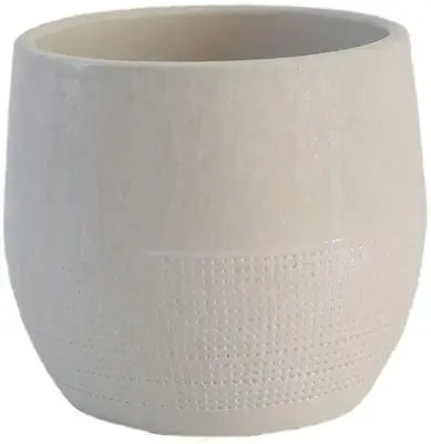 HS Potterie Lugo bloempot keramiek 35x32cm ivoor