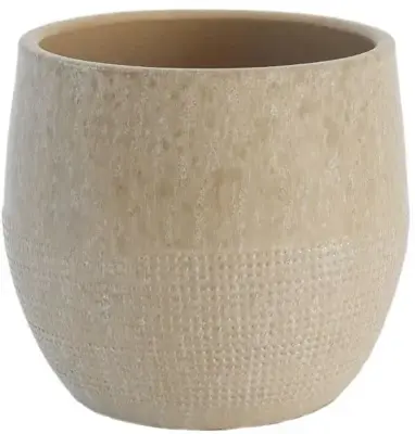HS Potterie Lugo bloempot keramiek 39x36cm beige