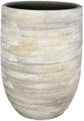 HS Potterie Miami bloempot keramiek 29x50cm grijs