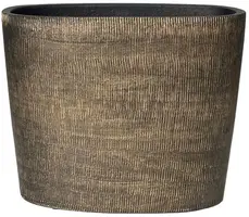 HS Potterie Miami bloempot ovaal 28x13x23 goud - afbeelding 1