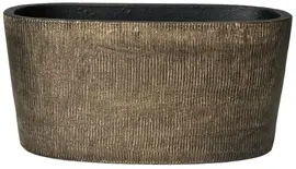 HS Potterie Miami bloempot ovaal 37x14x20cm goud - afbeelding 1