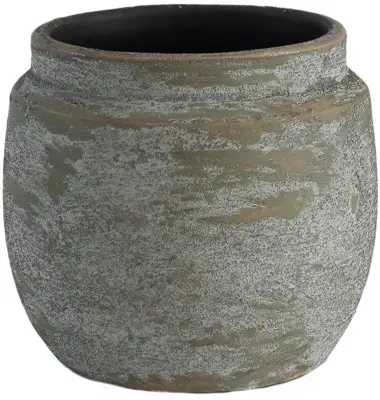 HS Potterie Murcia bloempot keramiek 16x14cm groen