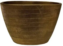 HS Potterie Nagano bloempot keramiek 16x16x26cm goud kopen?