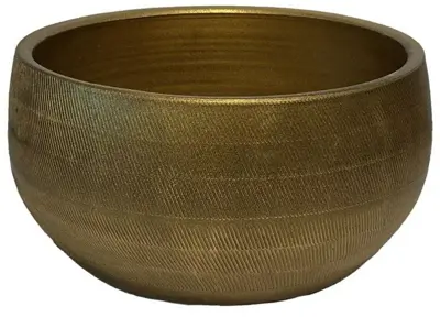 HS Potterie Nagano bloempot keramiek 29x14cm goud