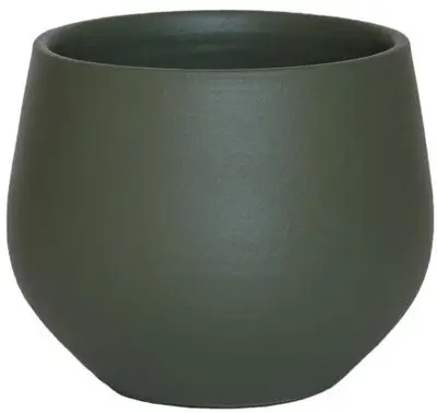 HS Potterie Petra bloempot keramiek 16x13cm groen