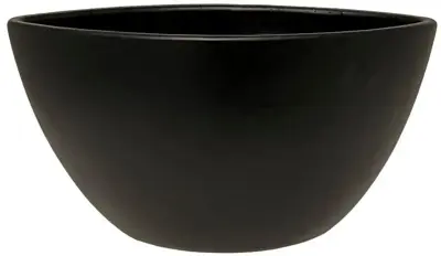 HS Potterie Petra bloempot keramiek 32x17x17cm zwart