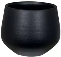 HS Potterie Petra bloempot keramiek 33x31cm zwart kopen?