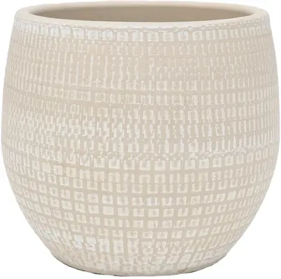 HS Potterie pot Nagoya keramiek d28h26cm creme