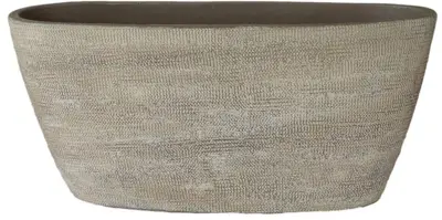 HS Potterie Schaal tokio ovaal 40x14x12cm taupe