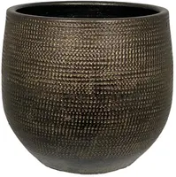 HS Potterie Tokio bloempot keramiek 14x12cm goud - afbeelding 1