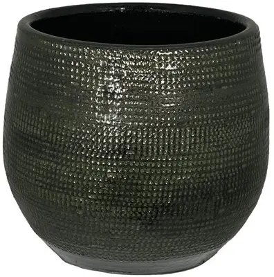 HS Potterie Tokio bloempot keramiek 14x12cm groen