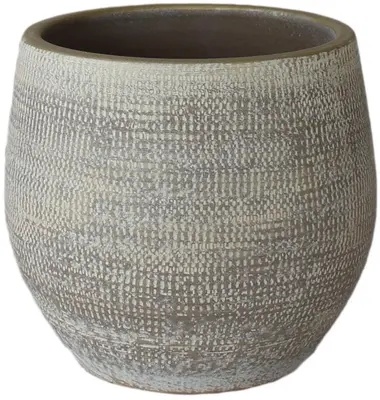 HS Potterie Tokio bloempot keramiek 20x18cm taupe - afbeelding 1