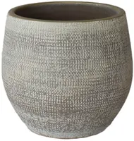 HS Potterie Tokio bloempot keramiek 20x18cm taupe - afbeelding 1