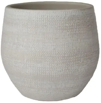 HS Potterie Tokio bloempot keramiek 24x22cm creme