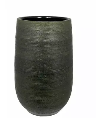 HS Potterie Tokio bloempot keramiek 30x70cm groen - afbeelding 1