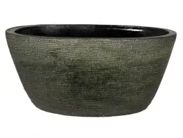 HS Potterie Tokio bloempot keramiek 33x16x26cm groen - afbeelding 1